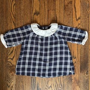Tartine et Chocolat tartan navy dress size 6M